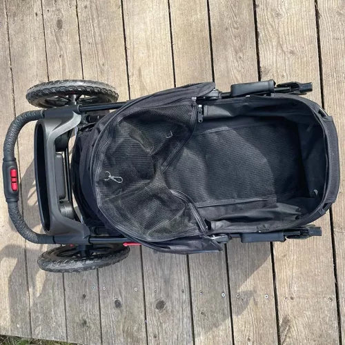 Petique Chinook Pet Stroller incl. Free Rain Cover Pet Strollers Petique Silver Circle Pets