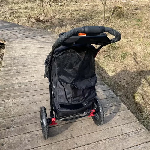 Petique Chinook Pet Stroller incl. Free Rain Cover Pet Strollers Petique Silver Circle Pets