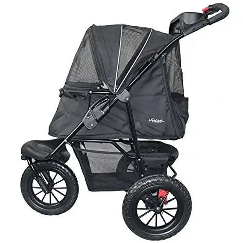 Petique Chinook Pet Stroller incl. Free Rain Cover Pet Strollers Petique Silver Circle Pets