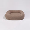 PillowVilla Bouclé Dog Bed PEBBLE Dog Bed PillowVilla Silver Circle Pets