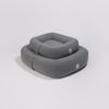 PillowVilla Bouclé Dog Bed PEBBLE Dog Bed PillowVilla Silver Circle Pets