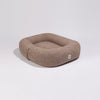PillowVilla Bouclé Dog Bed PEBBLE Dog Bed PillowVilla Silver Circle Pets