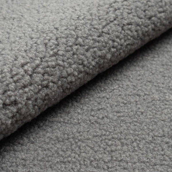 PillowVilla Bouclé Dog Bed PEBBLE Dog Bed PillowVilla Silver Circle Pets