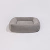 PillowVilla Faux Fur Dog Bed PEBBLE Dog Bed PillowVilla Silver Circle Pets