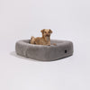 PillowVilla Faux Fur Dog Bed PEBBLE Dog Bed PillowVilla Silver Circle Pets