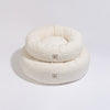 PillowVilla Faux Fur Dog Bed PUFFY Dog Bed PillowVilla Silver Circle Pets