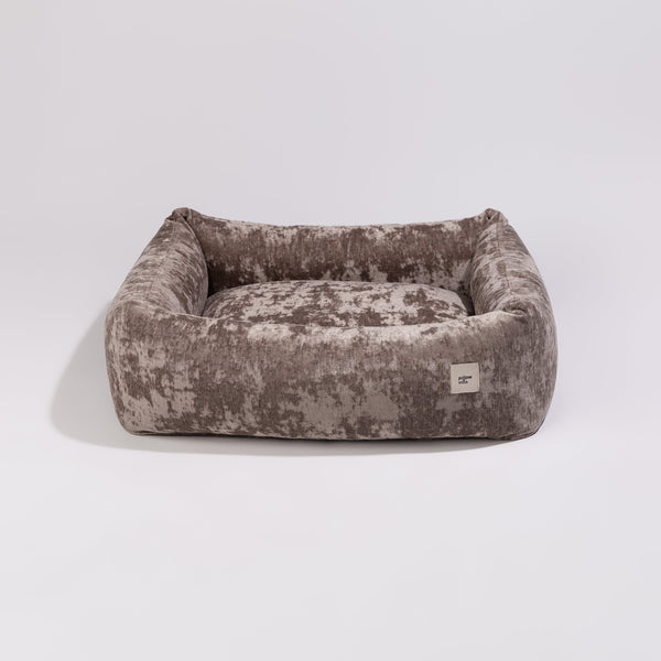 PillowVilla Memory Foam Dog Bed LOUNGE Dog Bed PillowVilla Silver Circle Pets