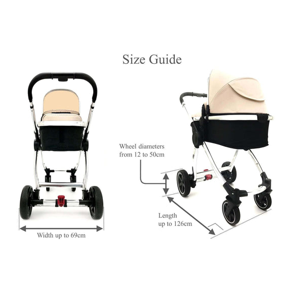Pram Sled Flex Fit® Pram Sled The Original Hudson Silver Circle Pets