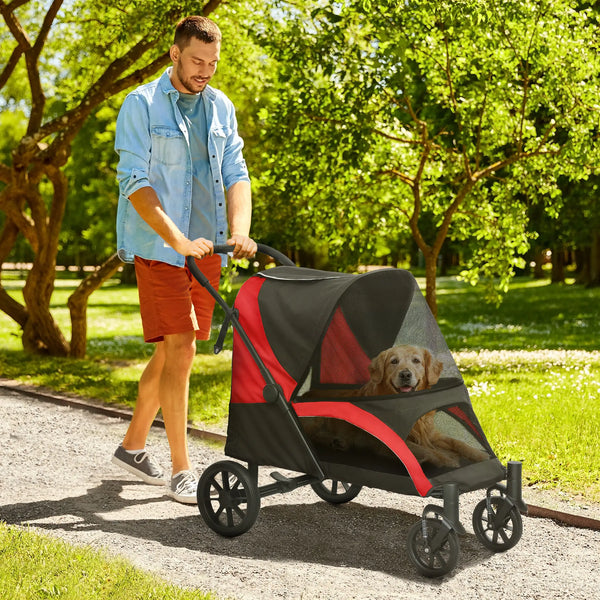 PawHut 210V Shock Absorbing Large Pet Stroller