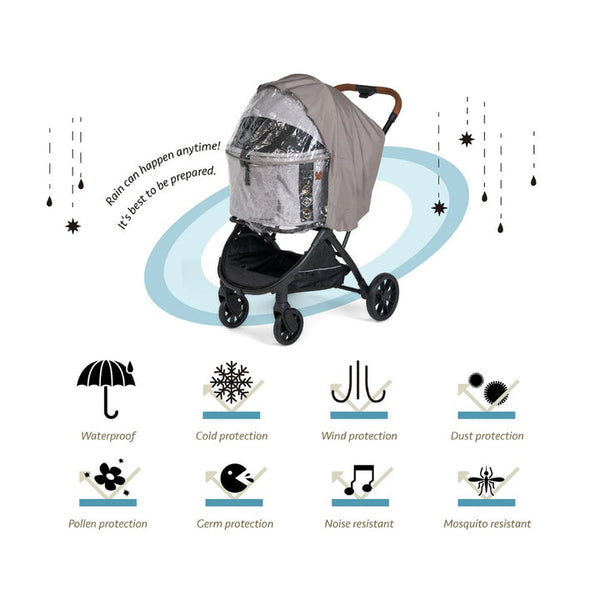 FikaGO Rain Cover for Pet Stroller | All-Weather Protection