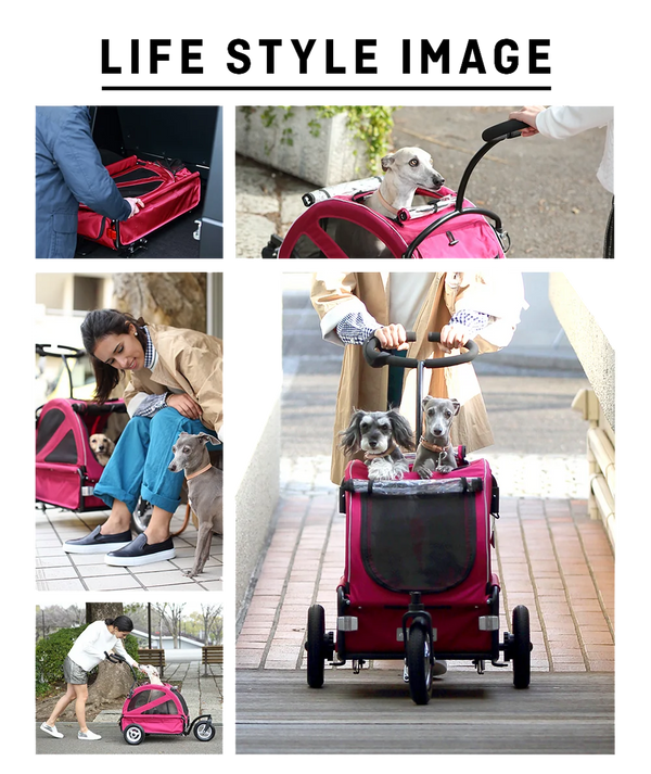 AirBuggy Twinkle Pet Stroller | Ground-Level Entry