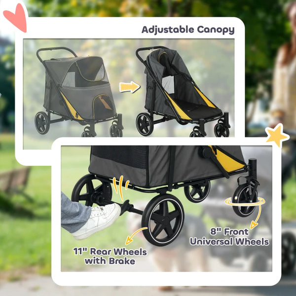 PawHut 167V Foldable Large Pet Stroller