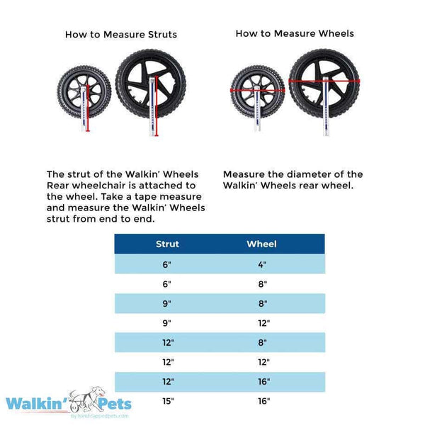 Walkin Wheels® LARGE Dog Front Wheel Attachment Dog Wheel Chair Walkin Wheels Silver Circle Pets