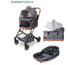WonderFold P2 3-in-1 Pet Stroller Travel System Pet Strollers WonderFold Silver Circle Pets