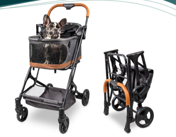 WonderFold P2 3-in-1 Pet Stroller Travel System Pet Strollers WonderFold Silver Circle Pets