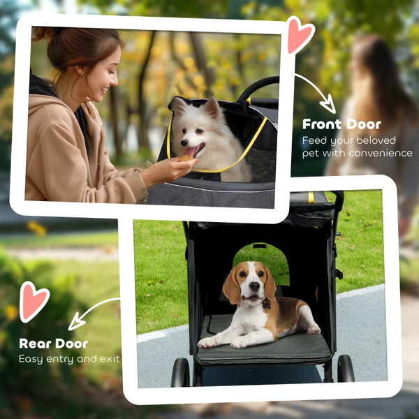 PawHut 167V Foldable Large Pet Stroller