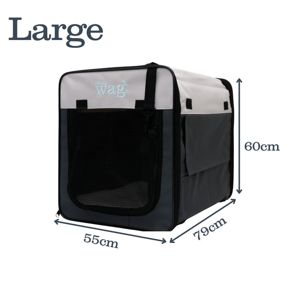 Henry Wag Folding Fabric Travel Pet Crate | 5 Sizes