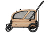 AirBuggy Cube Carriage Pet Cart | Integrated Ramp | Modular Roof-Pet Stroller-AirBuggy- Silver Circle Pets