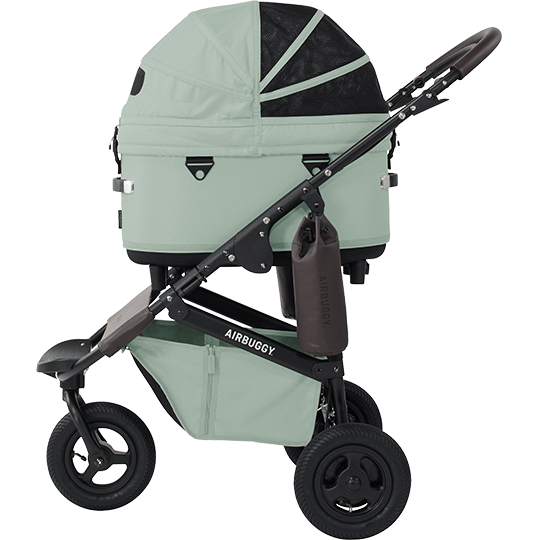 AirBuggy DOME 3 Brake Pet Stroller & Travel System | Handbrake | Slim Fold-Pet Stroller-AirBuggy- Silver Circle Pets