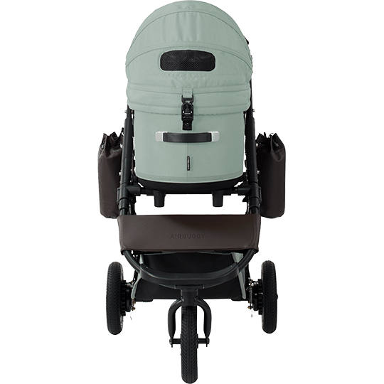 AirBuggy DOME 3 Brake Pet Stroller & Travel System | Handbrake | Slim Fold-Pet Stroller-AirBuggy- Silver Circle Pets