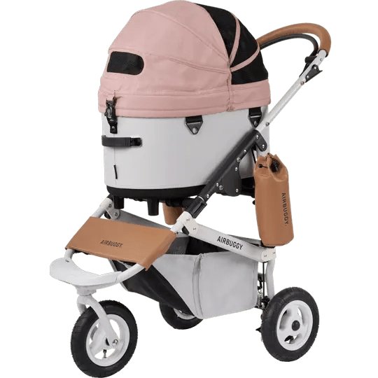 AirBuggy DOME 3 Brake Pet Stroller & Travel System | Handbrake | Slim Fold-Pet Stroller-AirBuggy- Silver Circle Pets