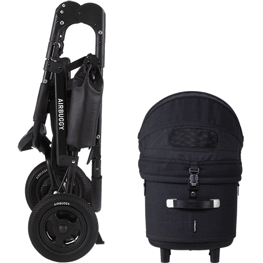 AirBuggy DOME 3 Brake Pet Stroller & Travel System | Handbrake | Slim Fold-Pet Stroller-AirBuggy- Silver Circle Pets