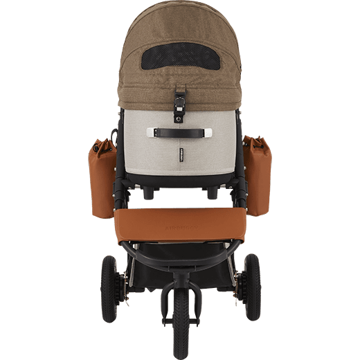 AirBuggy DOME 3 Brake Pet Stroller & Travel System | Handbrake | Slim Fold-Pet Stroller-AirBuggy- Silver Circle Pets