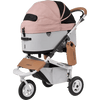 AirBuggy DOME 3 Brake Pet Stroller & Travel System | Handbrake | Slim Fold-Pet Stroller-AirBuggy- Silver Circle Pets