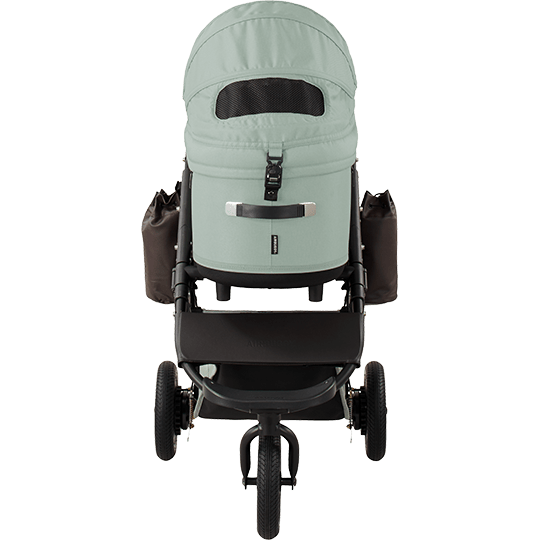 AirBuggy DOME 3 Brake Pet Stroller & Travel System | Handbrake | Slim Fold-Pet Stroller-AirBuggy- Silver Circle Pets