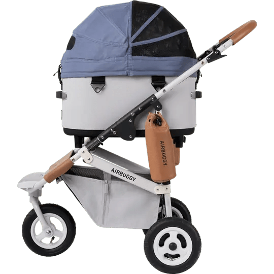 AirBuggy DOME 3 Brake Pet Stroller & Travel System | Handbrake | Slim Fold-Pet Stroller-AirBuggy- Silver Circle Pets