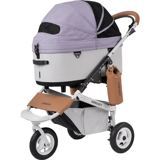 AirBuggy DOME 3 Brake Pet Stroller & Travel System | Handbrake | Slim Fold-Pet Stroller-AirBuggy- Silver Circle Pets