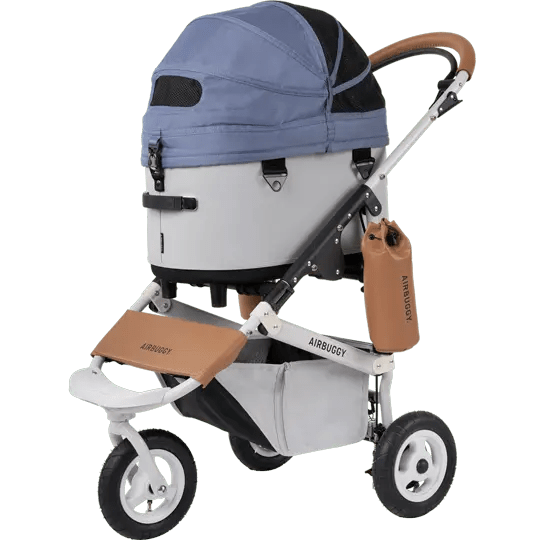 AirBuggy DOME 3 Brake Pet Stroller & Travel System | Handbrake | Slim Fold-Pet Stroller-AirBuggy- Silver Circle Pets