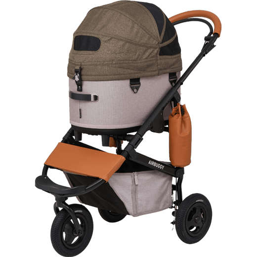 AirBuggy DOME 3 Brake Pet Stroller & Travel System | Handbrake | Slim Fold-Pet Stroller-AirBuggy- Silver Circle Pets