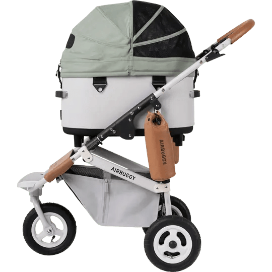 AirBuggy DOME 3 Brake Pet Stroller & Travel System | Handbrake | Slim Fold-Pet Stroller-AirBuggy- Silver Circle Pets