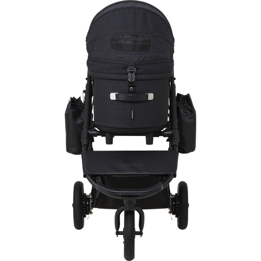 AirBuggy DOME 3 Brake Pet Stroller & Travel System | Handbrake | Slim Fold-Pet Stroller-AirBuggy- Silver Circle Pets