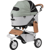 AirBuggy DOME 3 Brake Pet Stroller & Travel System | Handbrake | Slim Fold-Pet Stroller-AirBuggy- Silver Circle Pets