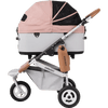 AirBuggy DOME 3 Brake Pet Stroller & Travel System | Handbrake | Slim Fold-Pet Stroller-AirBuggy- Silver Circle Pets