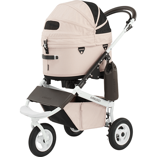 AirBuggy DOME 3 Brake Pet Stroller & Travel System | Handbrake | Slim Fold-Pet Stroller-AirBuggy- Silver Circle Pets