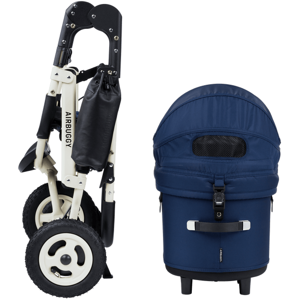 AirBuggy DOME 3 Premier Pet Stroller & Travel System | Self-Standing | Slim Fold-Pet Stroller-AirBuggy- Silver Circle Pets