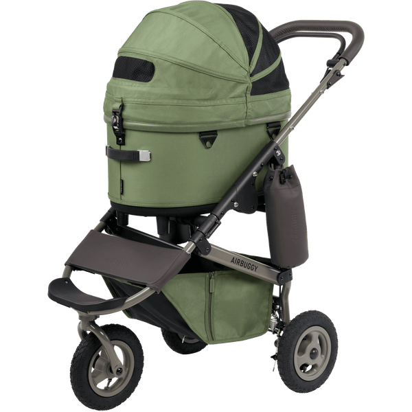 AirBuggy DOME 3 Premier Pet Stroller & Travel System | Self-Standing | Slim Fold-Pet Stroller-AirBuggy- Silver Circle Pets