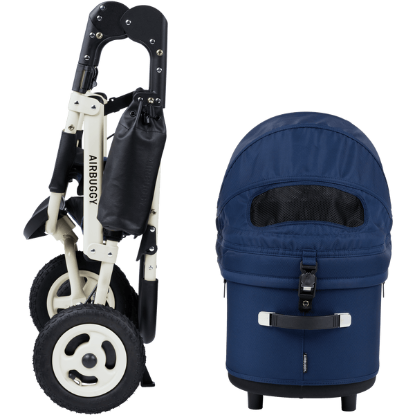 AirBuggy DOME 3 Premier Pet Stroller & Travel System | Self-Standing | Slim Fold-Pet Stroller-AirBuggy- Silver Circle Pets