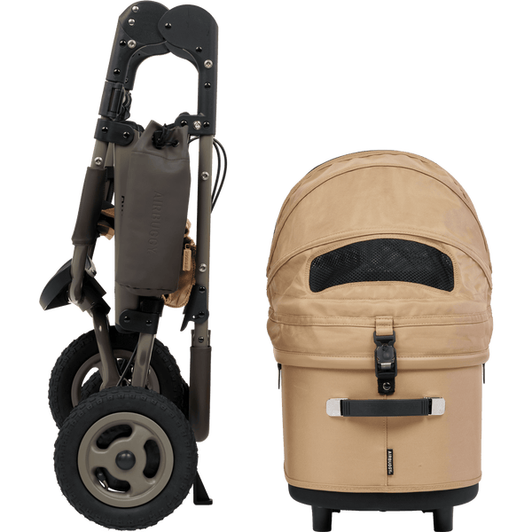 AirBuggy DOME 3 Premier Pet Stroller & Travel System | Self-Standing | Slim Fold-Pet Stroller-AirBuggy- Silver Circle Pets
