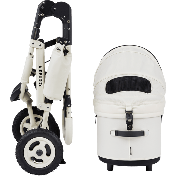 AirBuggy DOME 3 Premier Pet Stroller & Travel System | Self-Standing | Slim Fold-Pet Stroller-AirBuggy- Silver Circle Pets