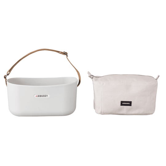 AirBuggy E-Organiser | Pet Stroller Handlebar Bag | Removable Inner Pouch-Pet Stroller Accessory-AirBuggy- Silver Circle Pets
