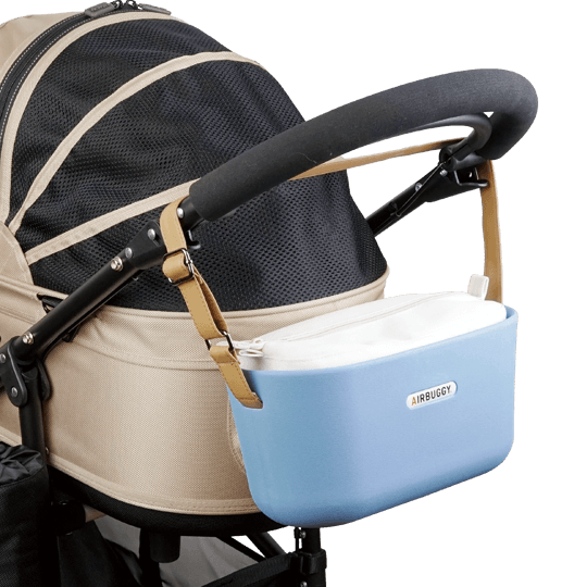 AirBuggy E-Organiser | Pet Stroller Handlebar Bag | Removable Inner Pouch-Pet Stroller Accessory-AirBuggy- Silver Circle Pets