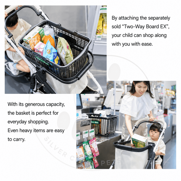 AirBuggy Multi-Basket | For DOME 2 & DOME 3-Pet Stroller Accessory-AirBuggy- Silver Circle Pets