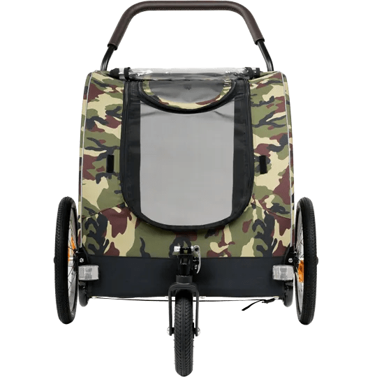 AirBuggy Nest Dog Bike Trailer & Pet Stroller | Spacious Cot | Slim Fold-Dog Bike Trailer-AirBuggy- Silver Circle Pets