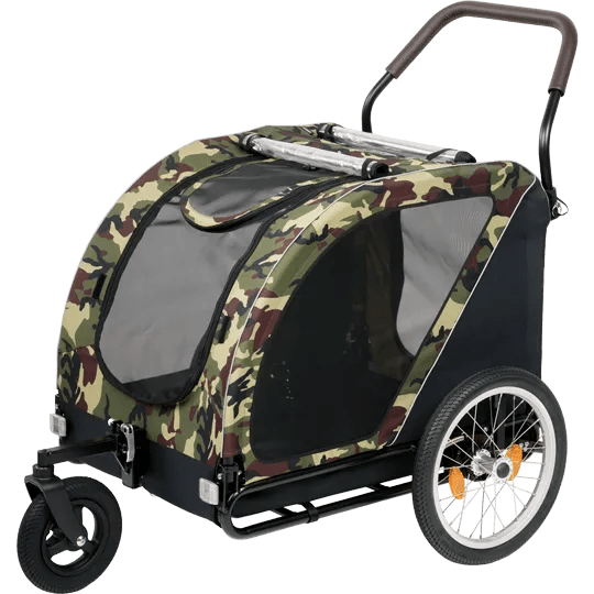 AirBuggy Nest Dog Bike Trailer & Pet Stroller | Spacious Cot | Slim Fold-Dog Bike Trailer-AirBuggy- Silver Circle Pets
