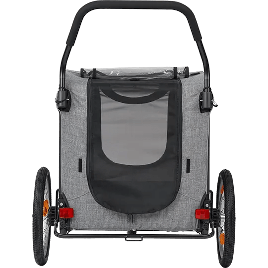 AirBuggy Nest Dog Bike Trailer & Pet Stroller | Spacious Cot | Slim Fold-Dog Bike Trailer-AirBuggy- Silver Circle Pets