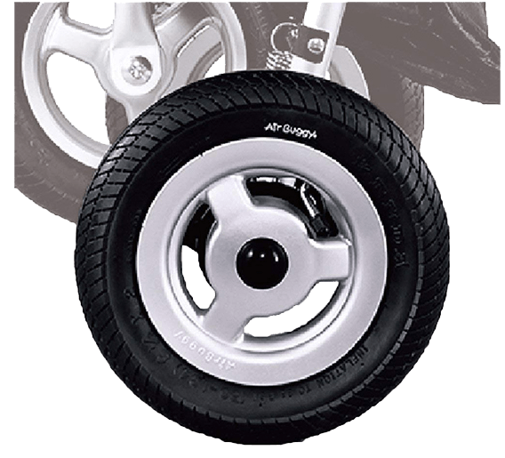 AirBuggy Replacement Rear Tyre Set | 8 Inch | DOME 2-Pet Stroller Accessory-AirBuggy- Silver Circle Pets